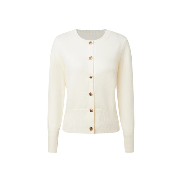 knitted cardigan in WHITE