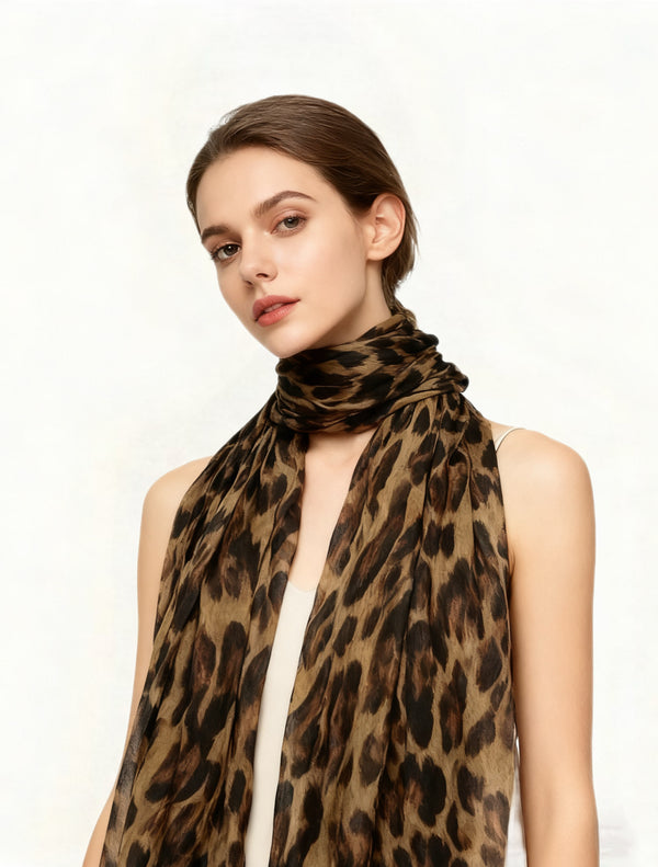 Leopard print scarf