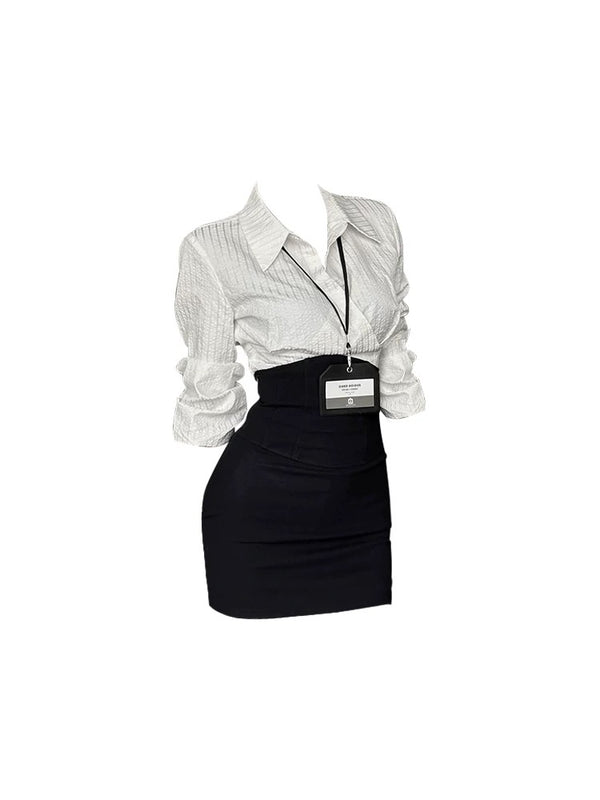 Y2K Metropolitan Lady Striped Suit