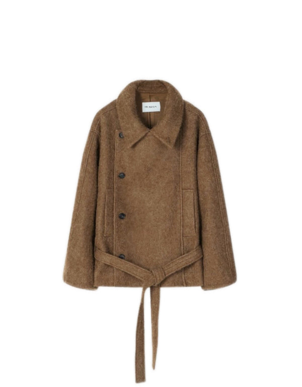 Moroccan sheep wool short lapel coat