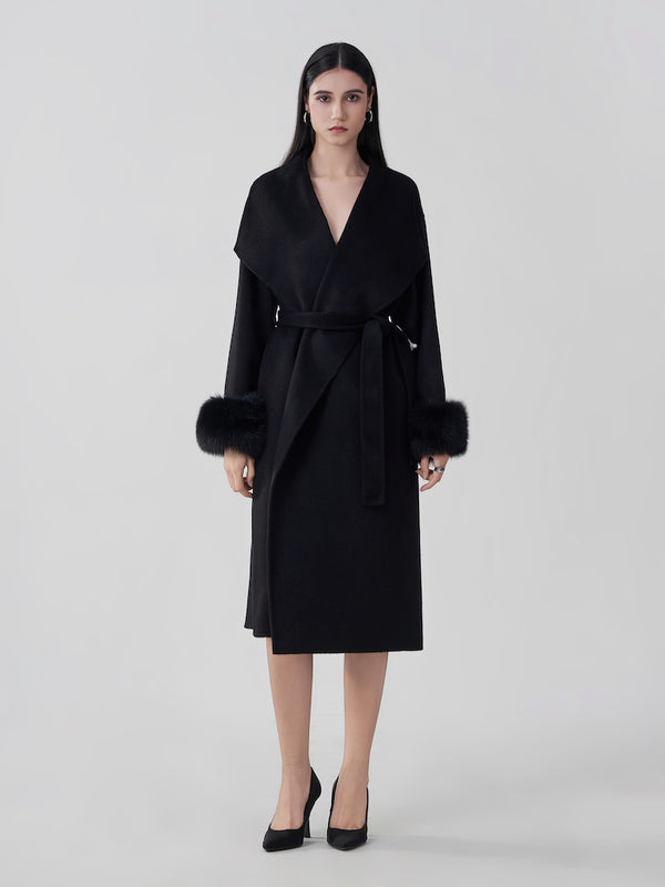 LASEUY 「2025WINTTER」Black Moroccan long wool coat